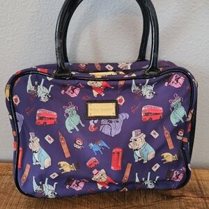 Betsey Johnson Purple Cosmetic Bag with Fun Print